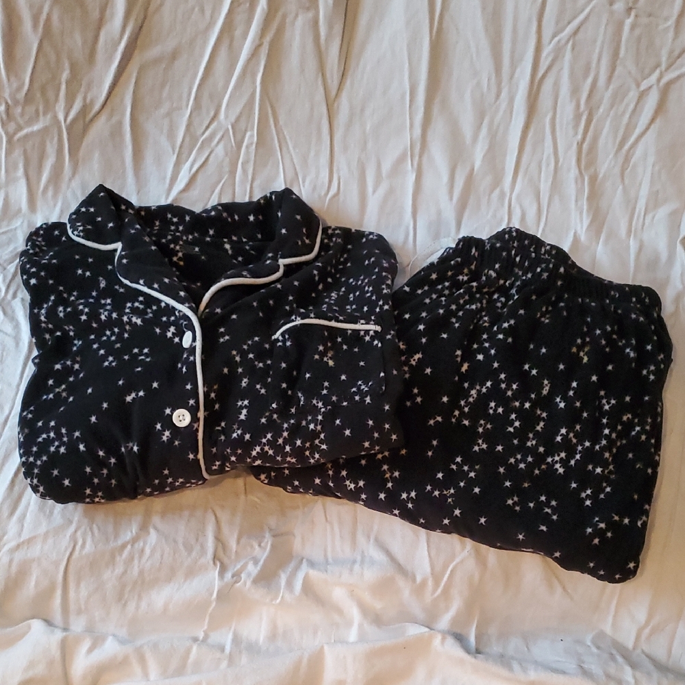 Sonoma Womens Black Star Print Pajama Set